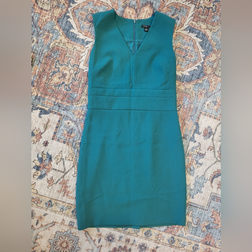 4P Ann Taylor Elegant Teal Dress